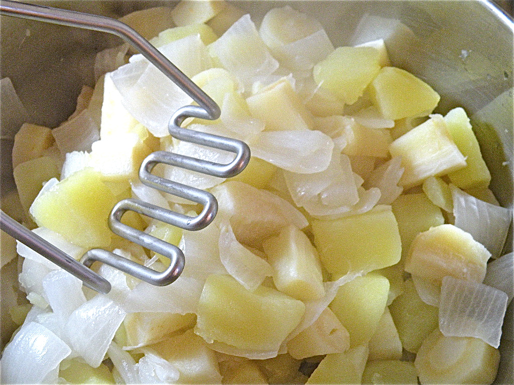 Mash the veggies