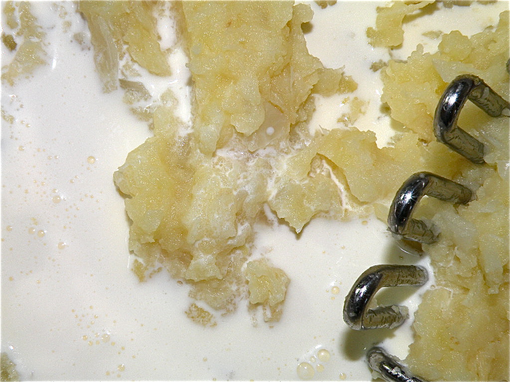 Mash in the cream