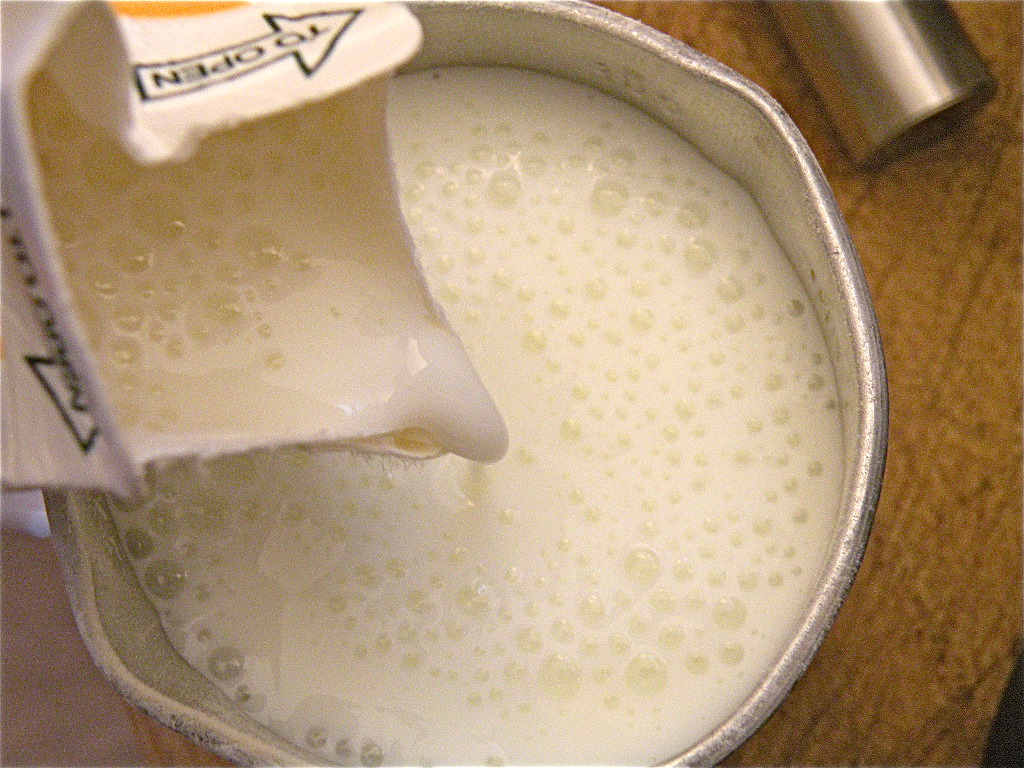 Add the butter and buttermilk