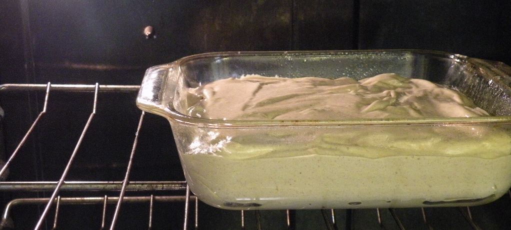 Into the oven!