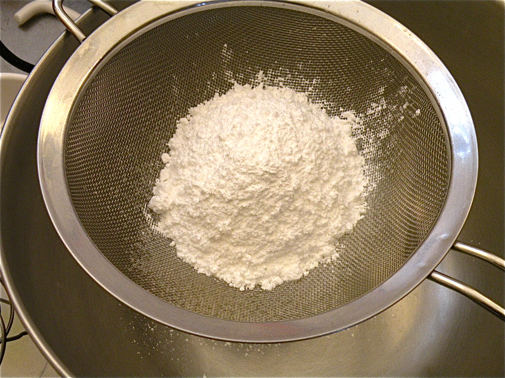 Sift the powdered sugar