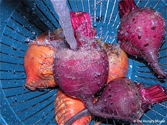Wash the beets well