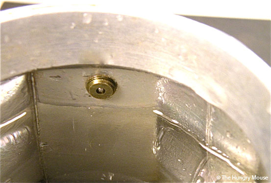 How to make stovetop espresso: Fill the pot with water