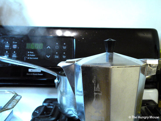 How to make stovetop espresso: Brew the espresso