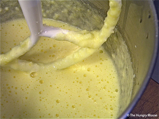 Mix in the eggs