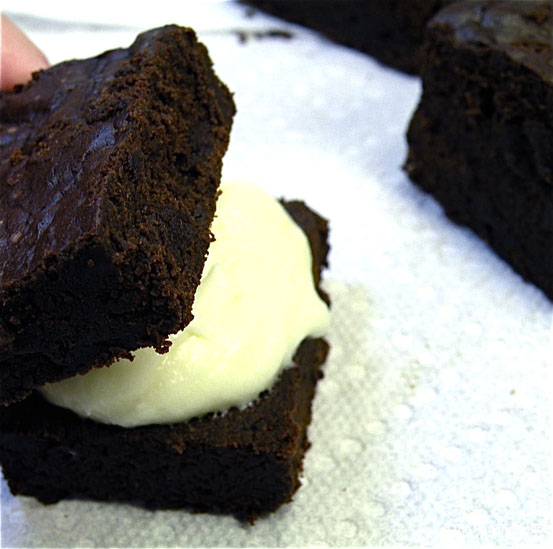 Top with the other brownie