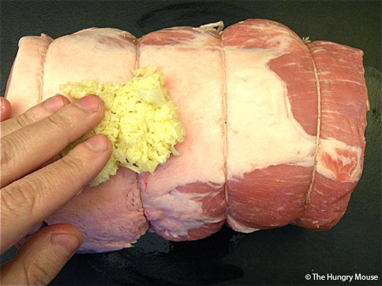 Bacon & Garlic Encrusted Roast Pork Loin at The Hungry Mouse