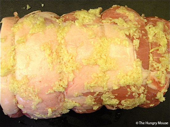 Bacon & Garlic Encrusted Roast Pork Loin at The Hungry Mouse