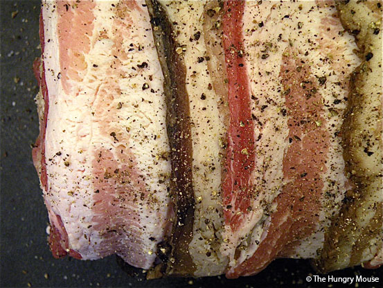 Bacon & Garlic Encrusted Roast Pork Loin at The Hungry Mouse