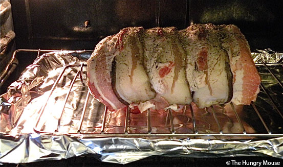 Bacon & Garlic Encrusted Roast Pork Loin at The Hungry Mouse