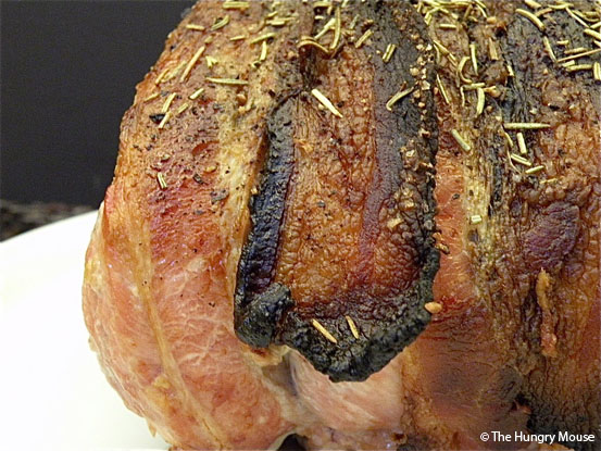 Bacon & Garlic Encrusted Roast Pork Loin at The Hungry Mouse