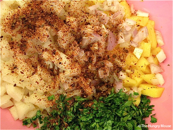 Spicy Mango Lime Salsa with Asian Pear at The Hungry Mouse