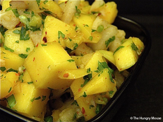 Spicy Mango Lime Salsa with Asian Pear at The Hungry Mouse