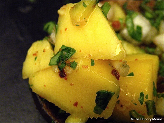 Spicy Mango Lime Salsa with Asian Pear at The Hungry Mouse