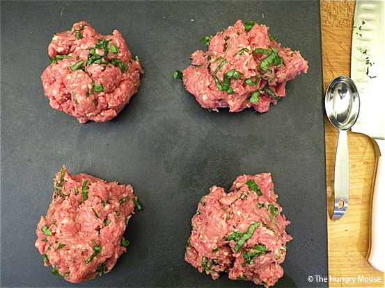 Basil & Garlic Pork Burgers at The Hungry Mouse Basil & Garlic Pork Burgers at The Hungry Mouse