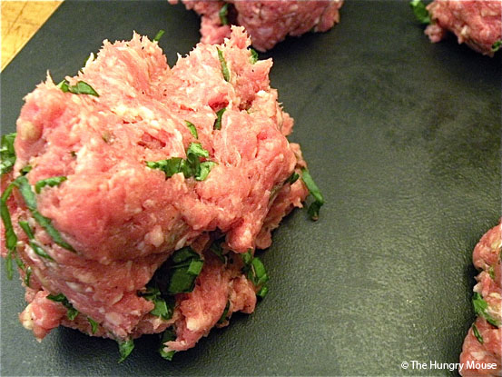 Basil & Garlic Pork Burgers at The Hungry Mouse Basil & Garlic Pork Burgers at The Hungry Mouse
