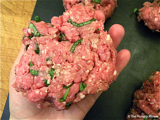 Basil & Garlic Pork Burgers at The Hungry Mouse Basil & Garlic Pork Burgers at The Hungry Mouse