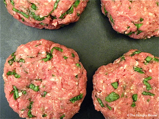 Basil & Garlic Pork Burgers at The Hungry Mouse Basil & Garlic Pork Burgers at The Hungry Mouse