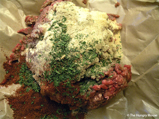 Spicy Buffalo Burgers with Grilled Zucchini at The Hungry Mouse