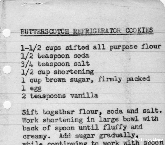Joyce's Butterscotch Refrigerator Cookies Joyce's Butterscotch Refrigerator Cookies