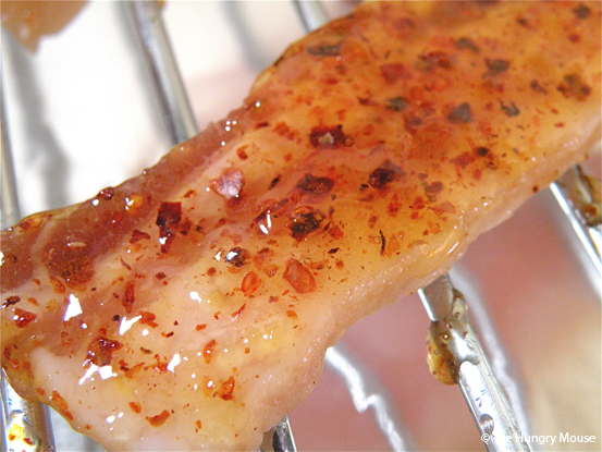 Hot & Spicy Candied Bacon at The Hungry Mouse