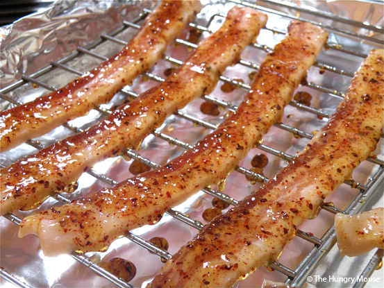 Hot & Spicy Candied Bacon at The Hungry Mouse