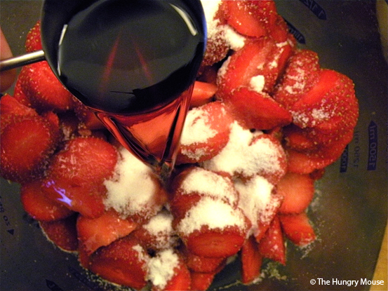 Port Wine Macerated Strawberries at The Hungry Mouse