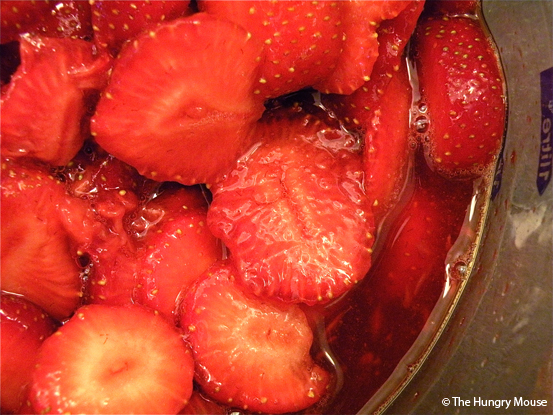 Port Wine Macerated Strawberries at The Hungry Mouse