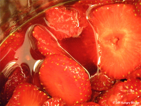 Port Wine Macerated Strawberries at The Hungry Mouse