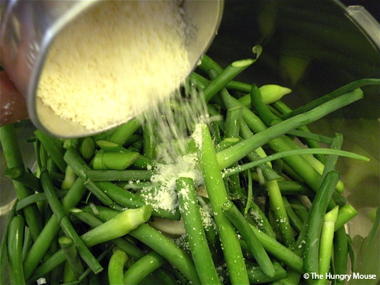 Garlic Scape Pesto at The Hungry Mouse Garlic Scape Pesto at The Hungry Mouse