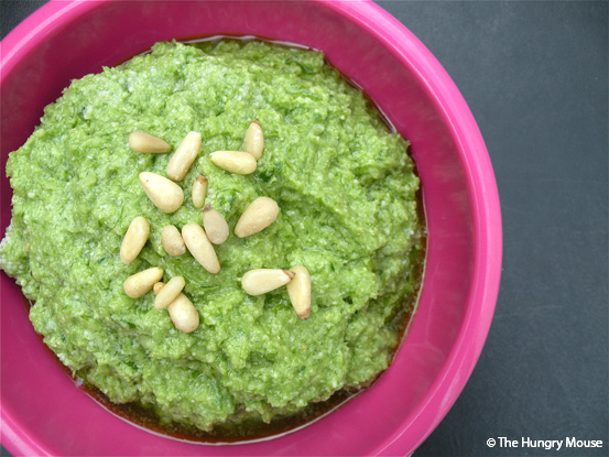 Garlic Scape Pesto at The Hungry Mouse Garlic Scape Pesto at The Hungry Mouse