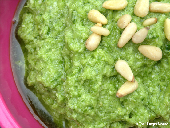 Garlic Scape Pesto at The Hungry Mouse Garlic Scape Pesto at The Hungry Mouse