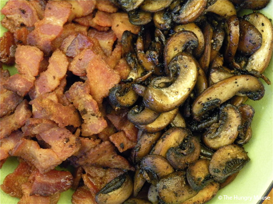 Cous Cous Salad with Bacon and Caramelized Mushrooms at The Hungry Mouse