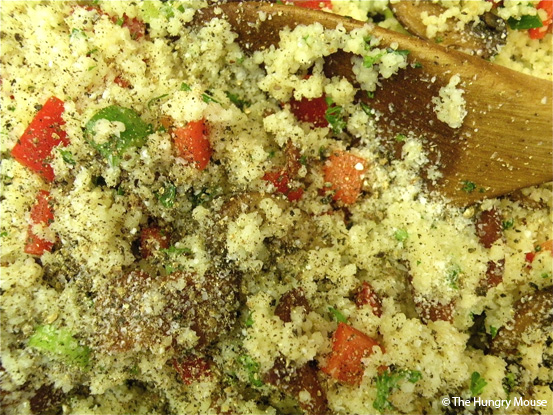Cous Cous Salad with Bacon and Caramelized Mushrooms at The Hungry Mouse