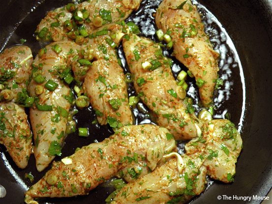 Chipotle Lime Chicken Fingers with Sour Cherry Compote at The Hungry Mouse