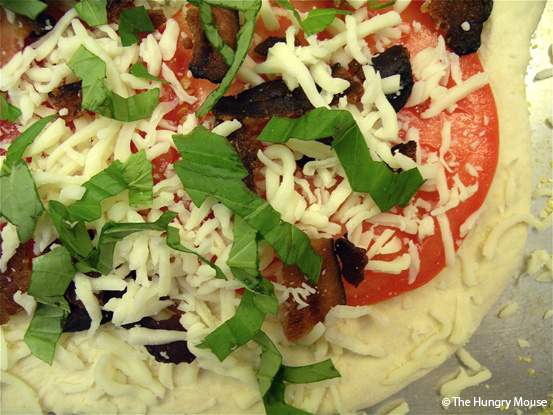 Bacon, Basil & Tomato Pizza at The Hungry Mouse