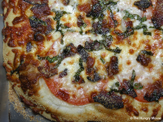 Bacon, Basil & Tomato Pizza at The Hungry Mouse