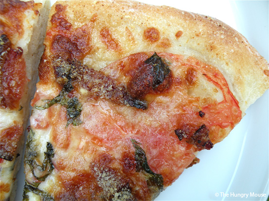 Bacon, Basil & Tomato Pizza at The Hungry Mouse