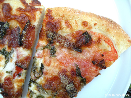 Bacon, Basil & Tomato Pizza at The Hungry Mouse