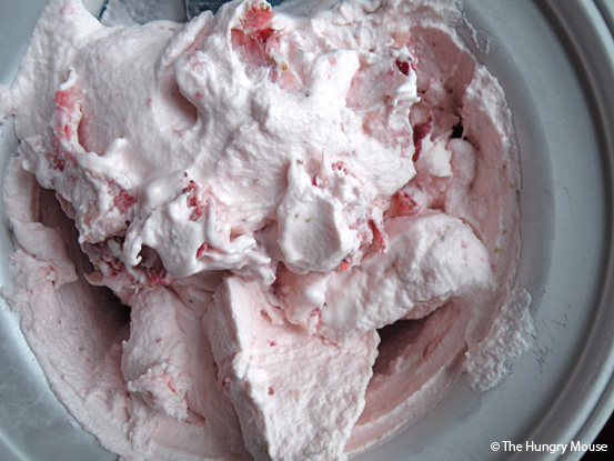 No-Cook Strawberry Ice Cream at The Hungry Mouse