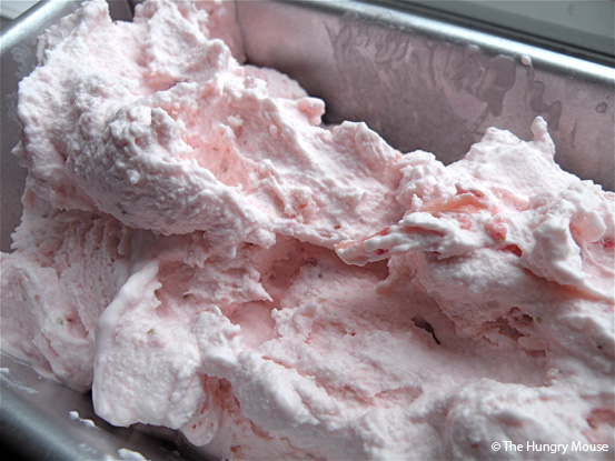 No-Cook Strawberry Ice Cream at The Hungry Mouse