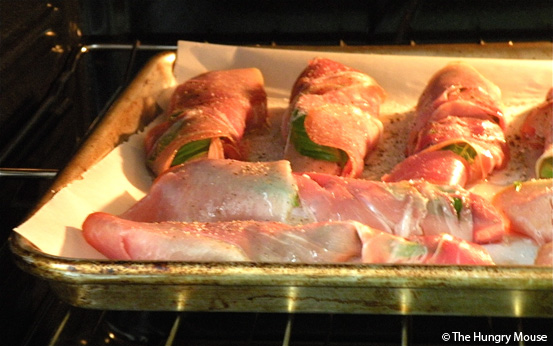 Prosciutto and Basil Wrapped Chicken Fingers at The Hungry Mouse Prosciutto and Basil Wrapped Chicken Fingers at The Hungry Mouse