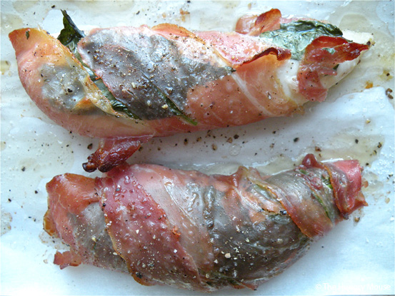 Prosciutto and Basil Wrapped Chicken Fingers at The Hungry Mouse Prosciutto and Basil Wrapped Chicken Fingers at The Hungry Mouse