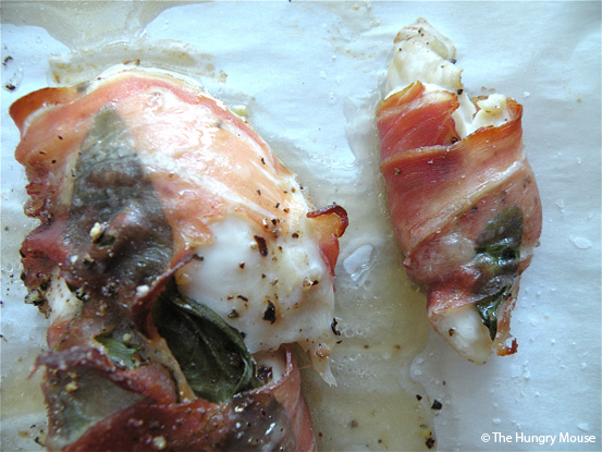 Prosciutto and Basil Wrapped Chicken Fingers at The Hungry Mouse Prosciutto and Basil Wrapped Chicken Fingers at The Hungry Mouse
