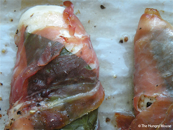 Prosciutto and Basil Wrapped Chicken Fingers at The Hungry Mouse Prosciutto and Basil Wrapped Chicken Fingers at The Hungry Mouse