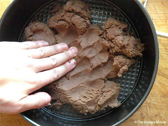 Brown Sugar Pumpkin Cheesecake with Chocolate Shortbread Crust at The Hungry Mouse