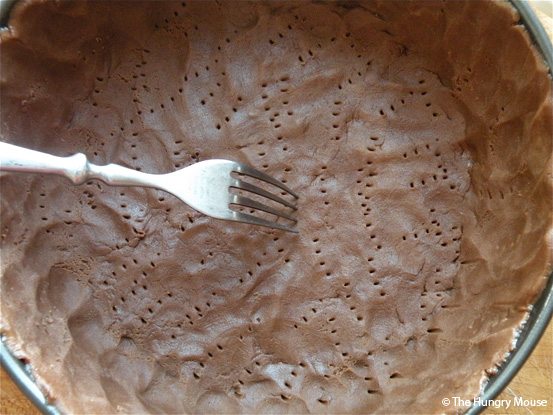 Brown Sugar Pumpkin Cheesecake with Chocolate Shortbread Crust at The Hungry Mouse