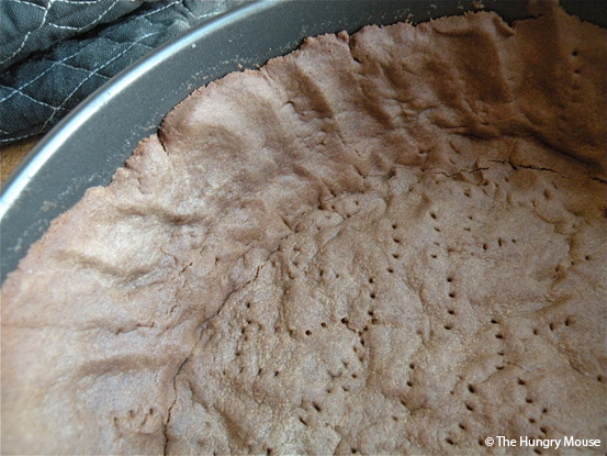Brown Sugar Pumpkin Cheesecake with Chocolate Shortbread Crust at The Hungry Mouse