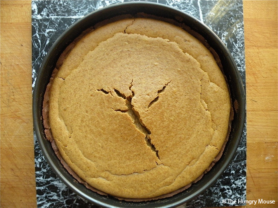 Brown Sugar Pumpkin Cheesecake with Chocolate Shortbread Crust at The Hungry Mouse