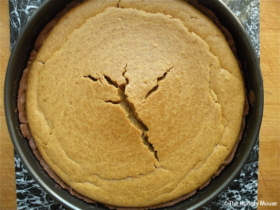Brown Sugar Pumpkin Cheesecake with Chocolate Shortbread Crust at The Hungry Mouse